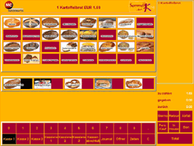 Screenshot der Benutzeroberfl�che vom Kassensystem